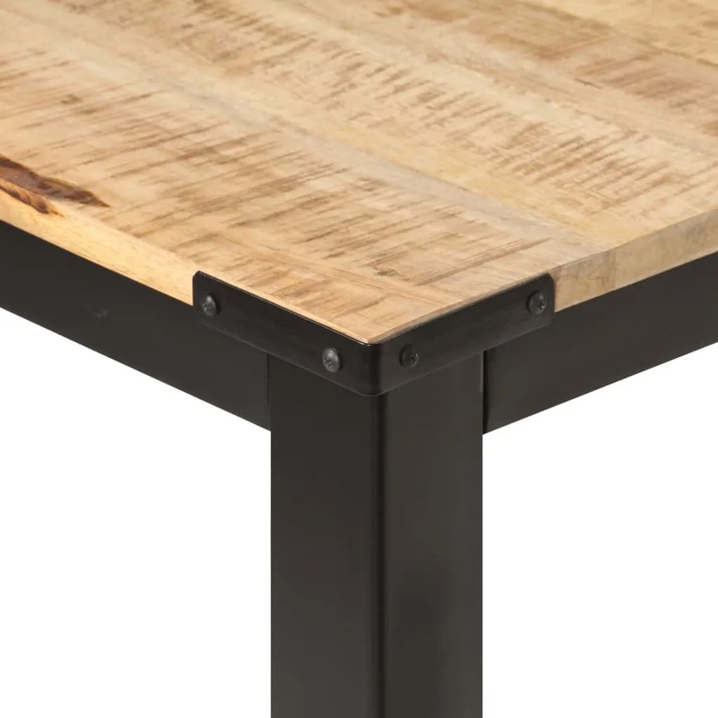 Mesa de jantar 180x90x76 cm madeira de mangueira maciça áspera