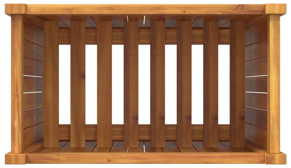 Vaso/floreira de jardim com forro 54x31x75 cm acácia maciça