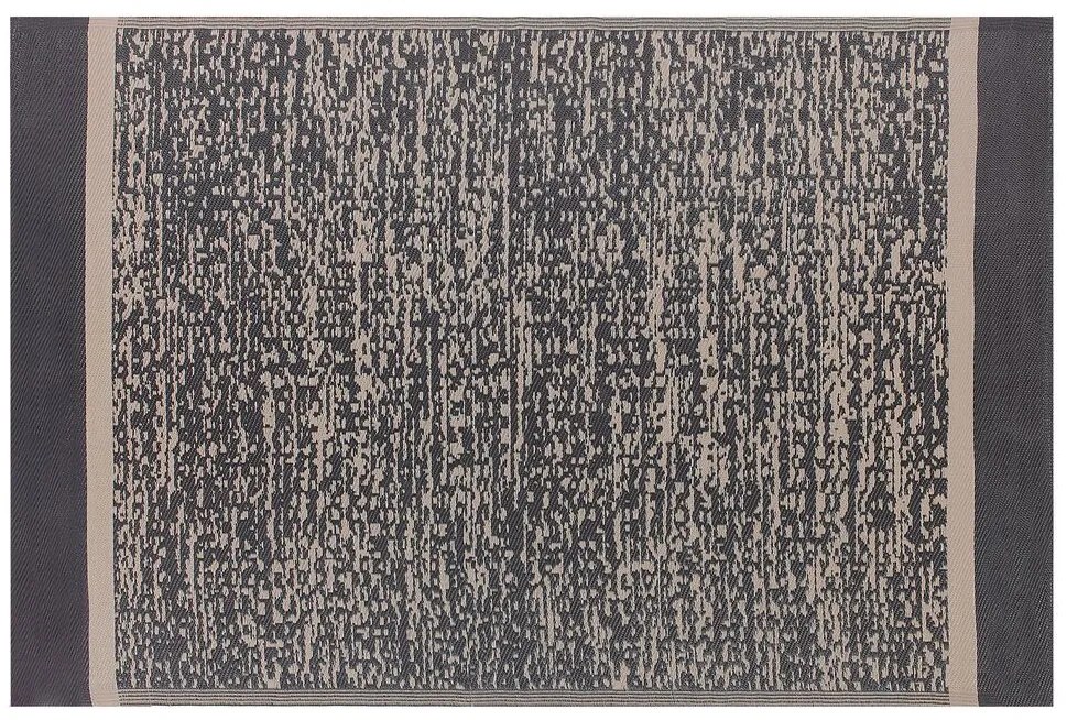 Tapete de exterior creme e preto 160 x 230 cm BALLARI Beliani