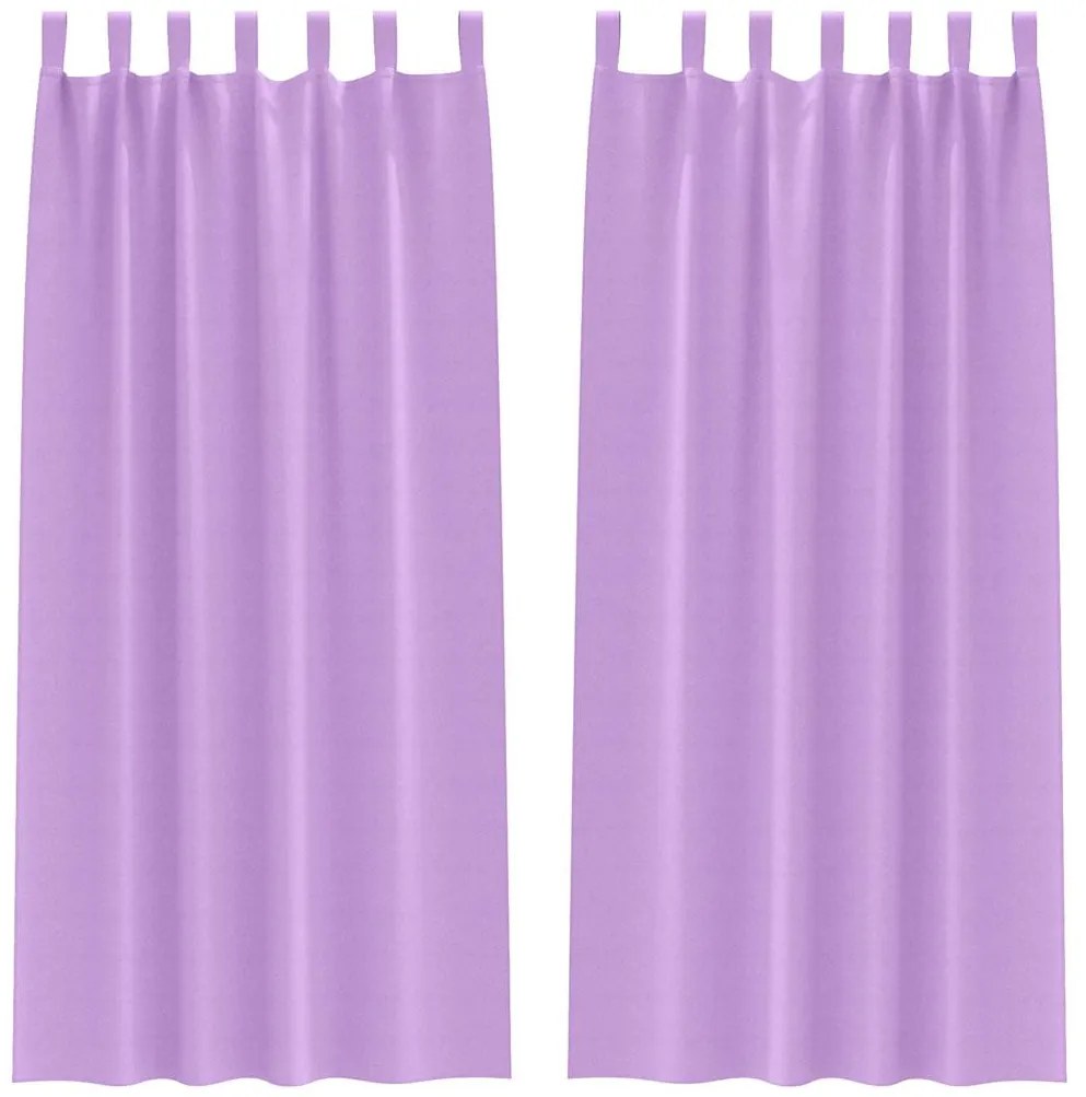 Cortinas com cortinas 2 pcs Roxo 245 x 140 cm Poliéster
