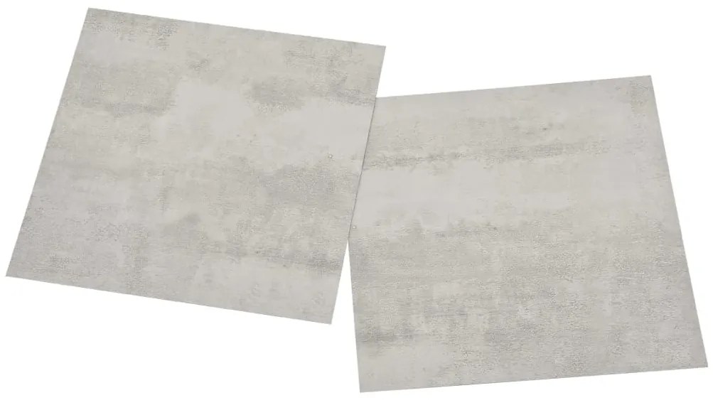 Tábuas de soalho autoadesivas 55 pcs 5,11 m² PVC cinzento-claro