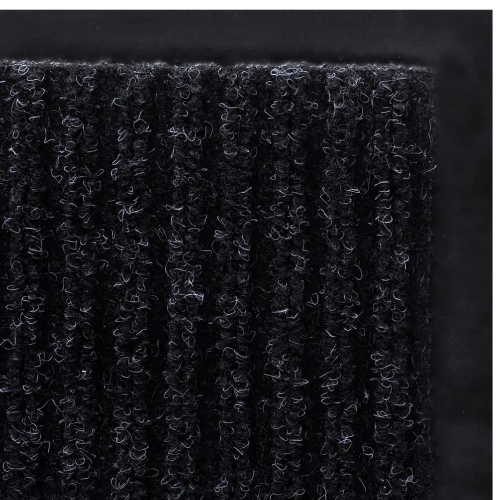 Tapete de porta 117x220 cm PVC preto