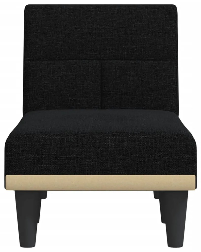 Chaise longue tecido preto