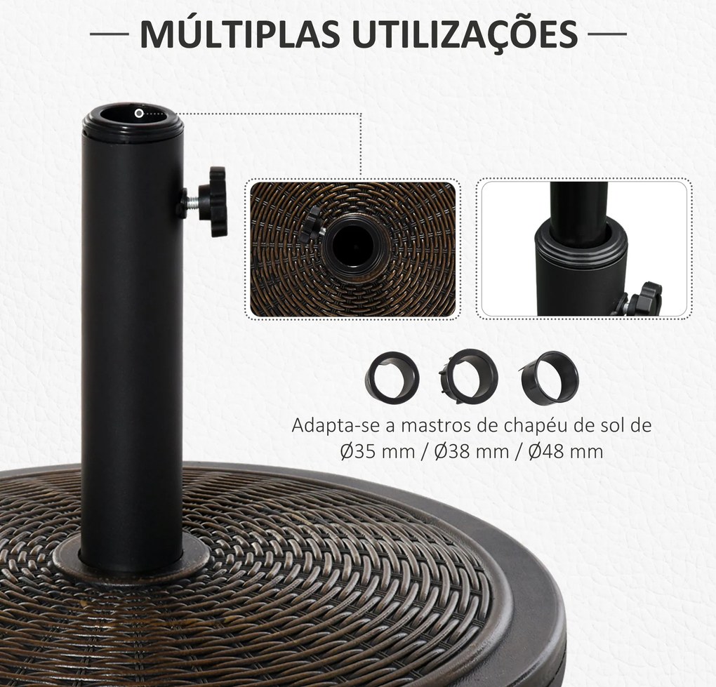 Base para Chapéu de Sol Peso 14 kg Base para Chapéu de Sol de Cimento
