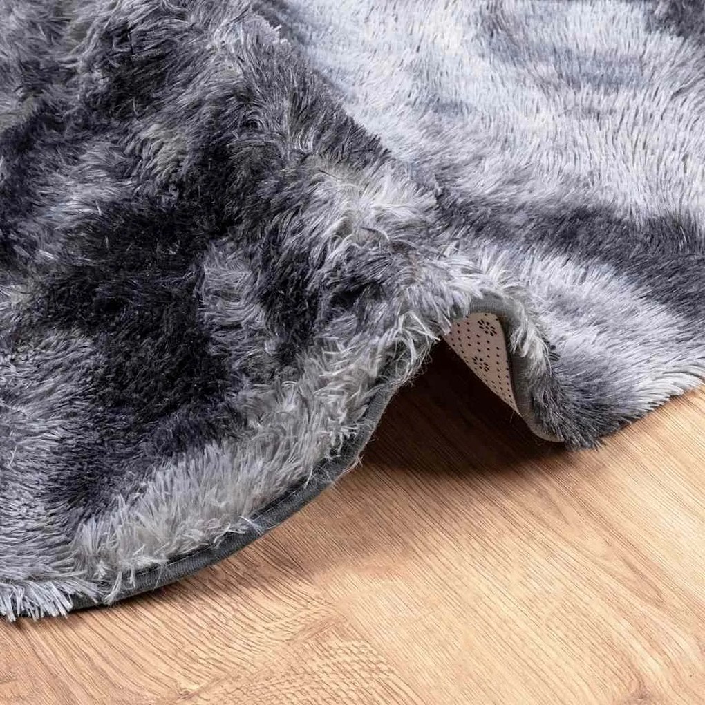 Tapete shaggy de pelo alto NAVARRA 240x240 cm cinzento-escuro