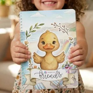 Amigos: livro interativo com velcro – O pato na piscina