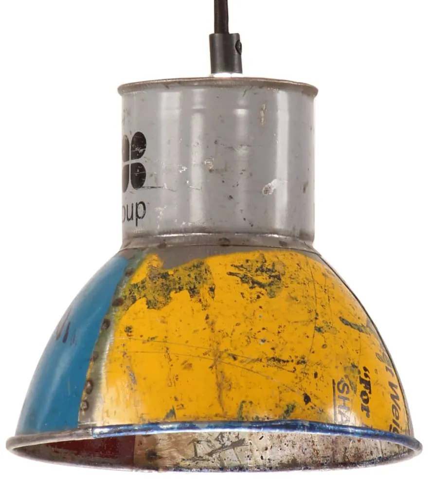 Candeeiro suspenso industrial redondo 25W 17 cm E27 multicor