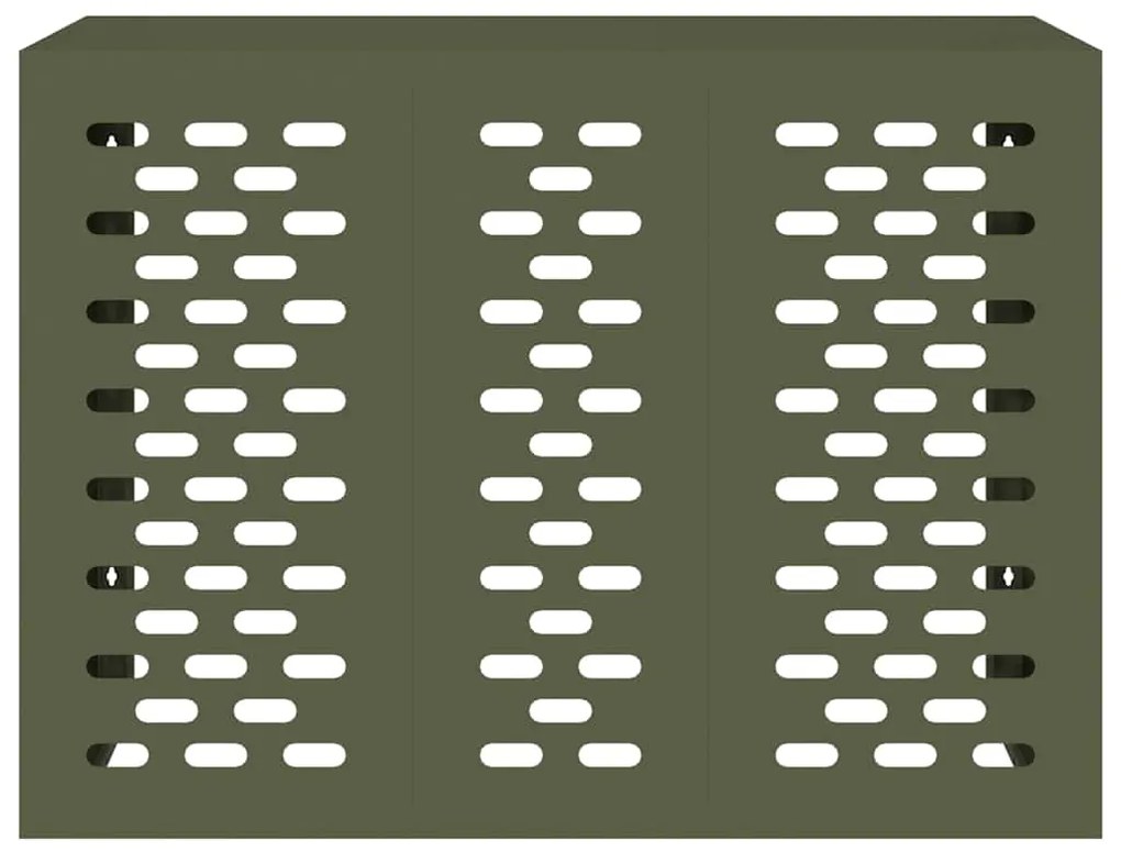 Capa para Ar Condicionado Verde-Azeitona 110x50x80 cm Aço