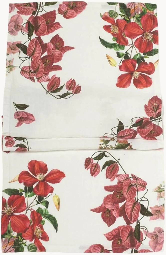 Corredor de mesa em linho Climbing Flowers
