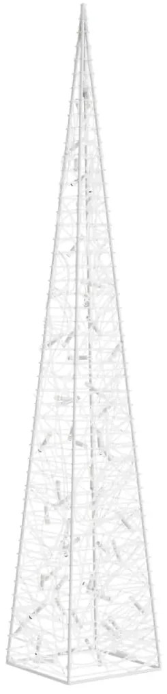 Cone de iluminação decorat. c/ LEDs azuis acrílico 120 cm