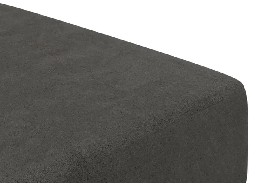 Sofá-cama de 2 lugares veludo cinzento-escuro