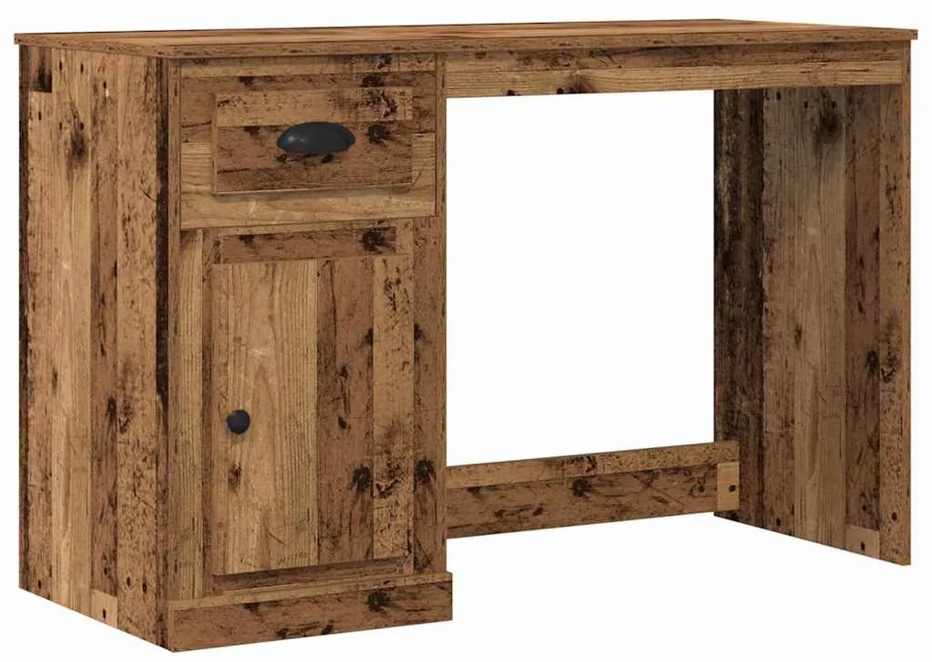 Escrivaninha vidaXL com Armazenamento em Madeira Velha 50x115x75 cm em