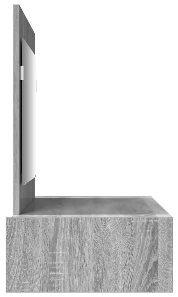 Mesa de Maquilhagem Suspensa Cinza Sonoma 100x40x70 cm