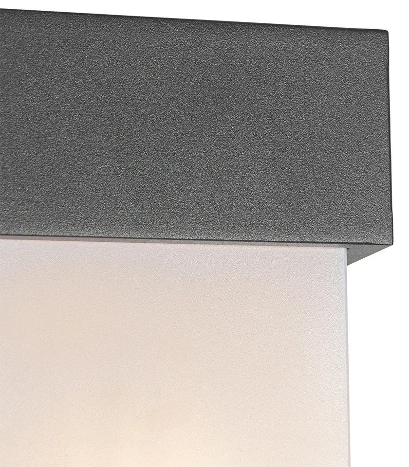 Candeeiro de parede exterior cinzento escuro IP44 sensor de movimento - Tide Moderno