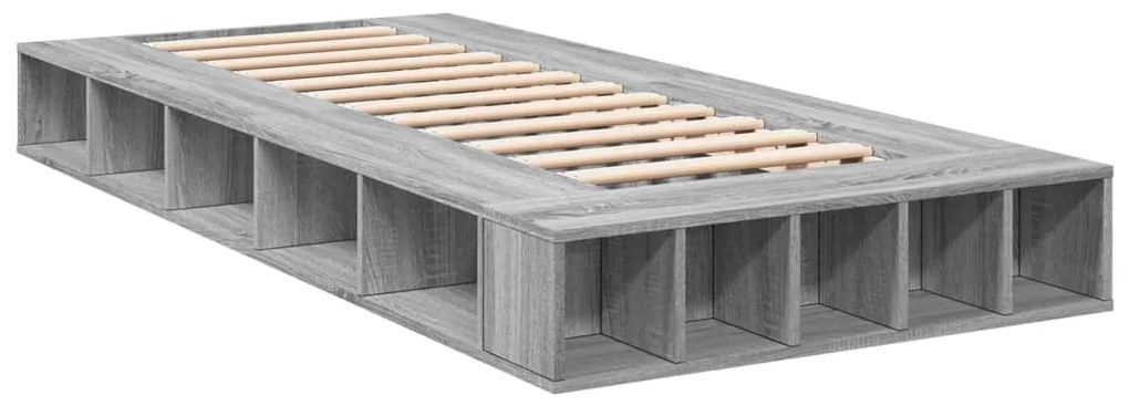 Estrutura cama 90x190 cm derivados de madeira cinzento sonoma