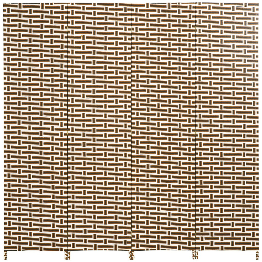 Biombo Separador de Ambientes de 4 Paineis Biombo Dobrável 180x180cm Separador de Ambientes Decoração Elegante para Dormitórios Sala de Estar Cozinha