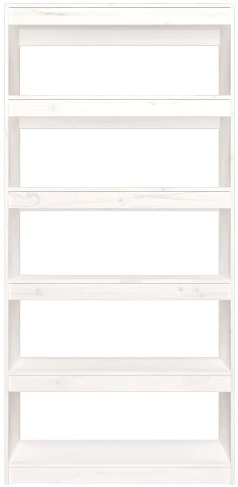 Estante/divisória 80x30x167,4 cm madeira de pinho maciça branco