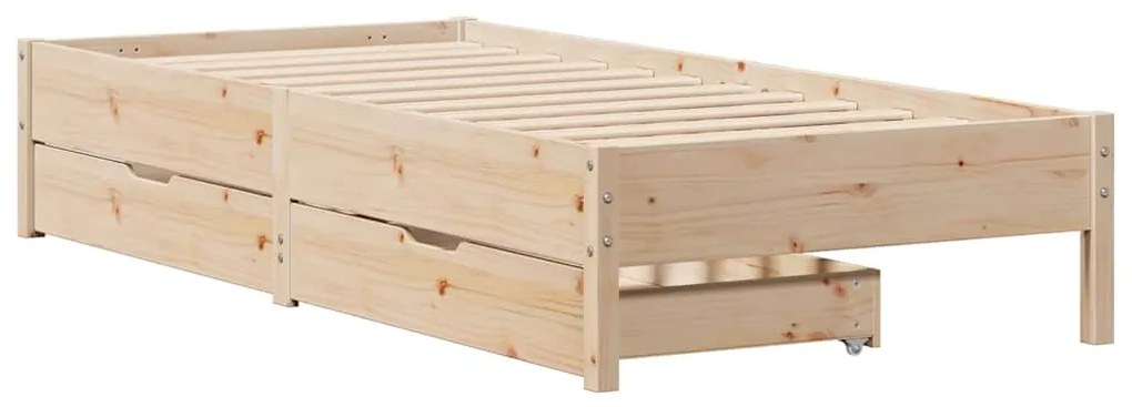 Cama sem colchão 90x190 cm madeira de pinho maciça