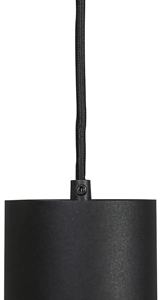Candeeiro Pendente de Design Preto Incl. Adaptador de Calha Trifásico - Tubo Trifásico