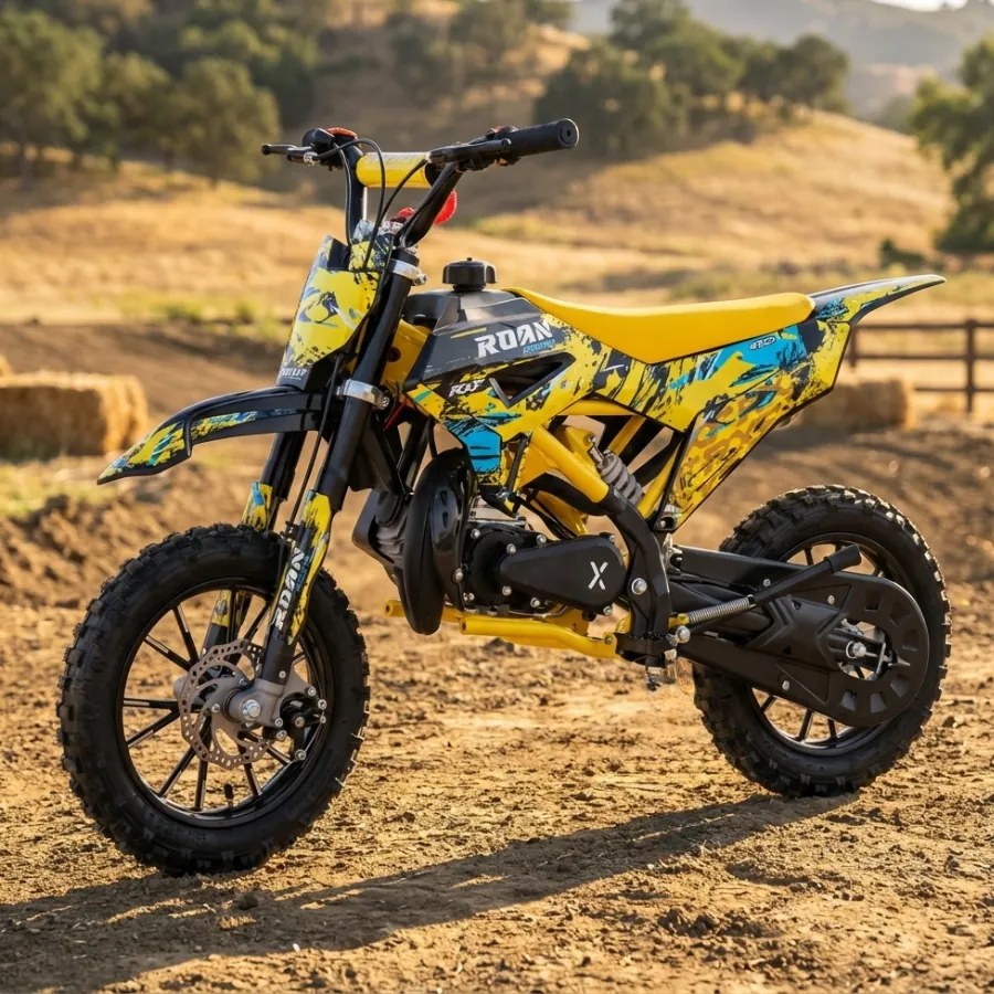 MINI MOTO PARA CRIANÇAS MiniCross Roan RXF 49cc 4.5CV 2024 Amarela