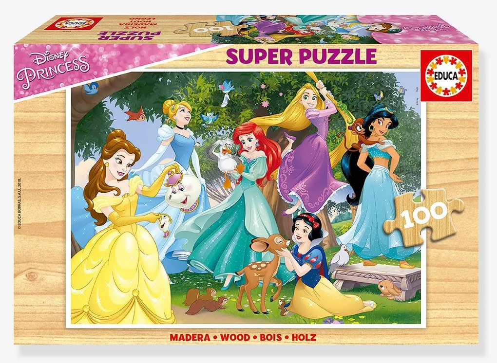 Super puzzle de madeira 100p princesa Disney Educa multicolor