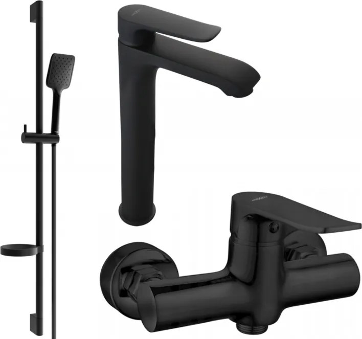 Mexen Pecos DS62 conjunto de duche, preto - 72714DS62-70