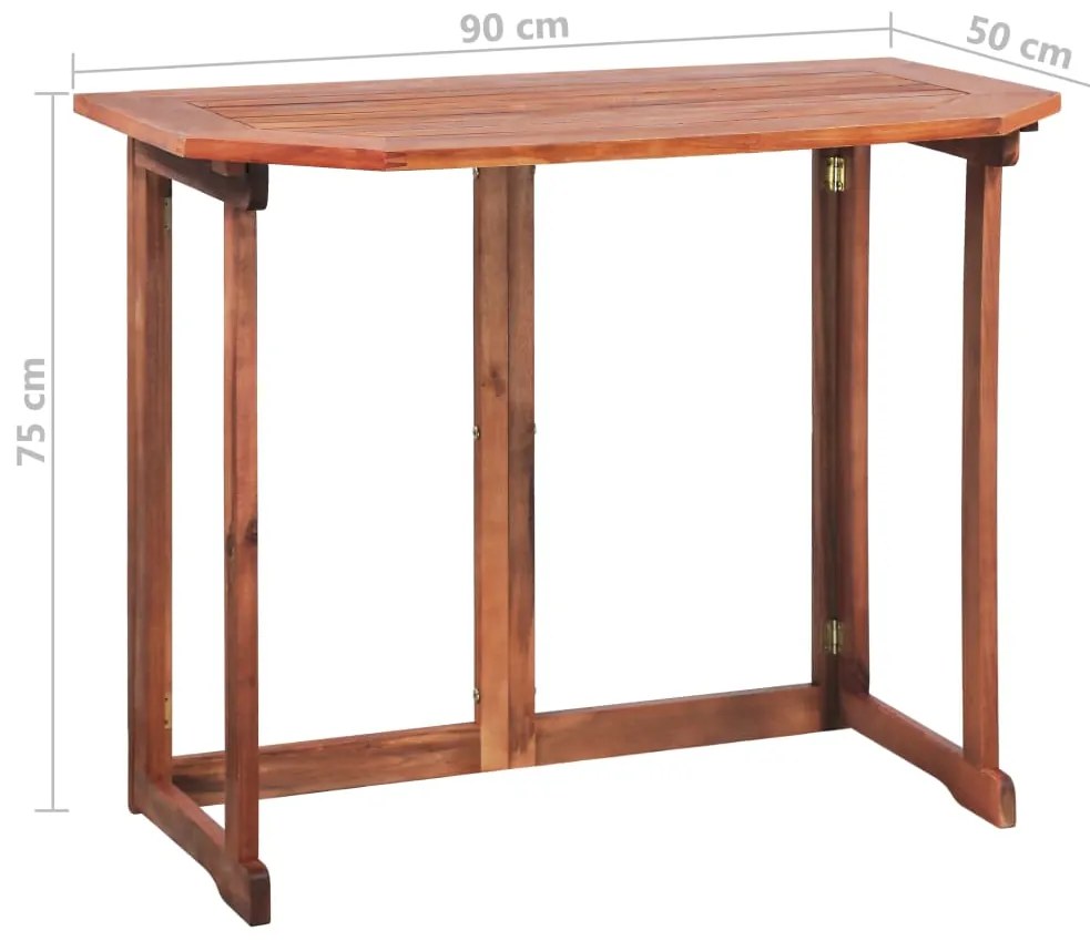 2 pcs conjunto bistrô em madeira de acácia maciça