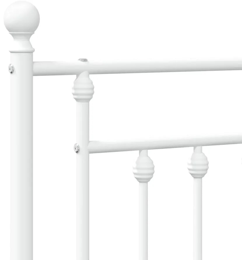 Cabeceira de cama 140 cm metal branco