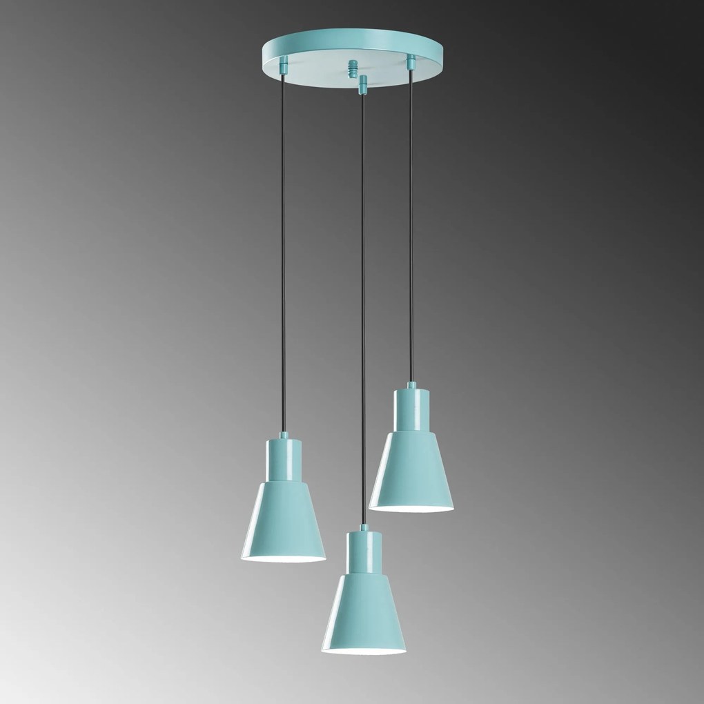 Candeeiro Chandelier Konikkem – Turquesa – Ø40 cm
