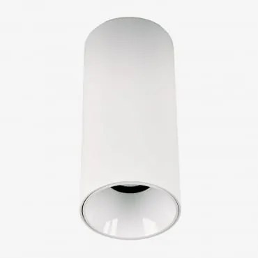 Aplique De Teto Led De Superfície Redondo Ø7,2 Cm Para Exterior Em Alumínio Luisiana Branco & Branco 3000k & 8 W & 38º - Sklum