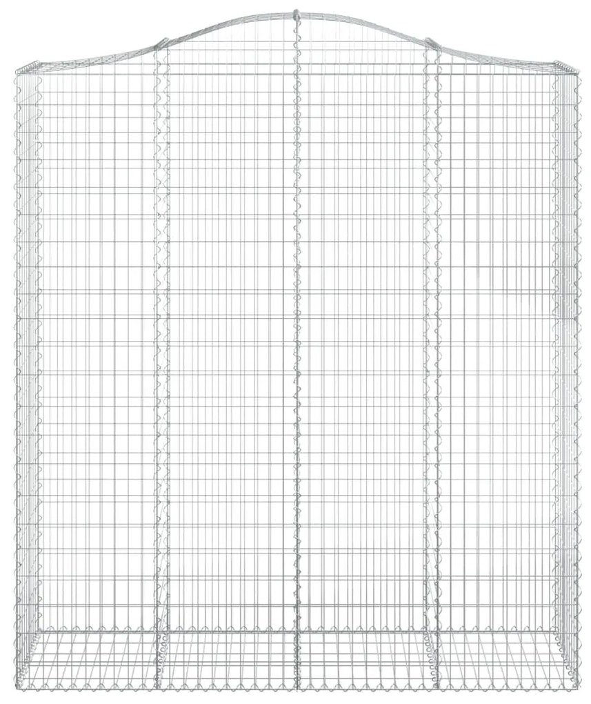 Cestos gabião arqueados 4pcs 200x50x220/240cm ferro galvanizado