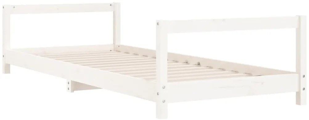 Estrutura de cama infantil 90x190 cm pinho maciço branco