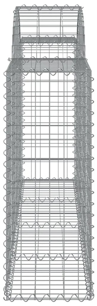 Cestos gabião arqueados 18pcs 200x30x80/100cm ferro galvanizado