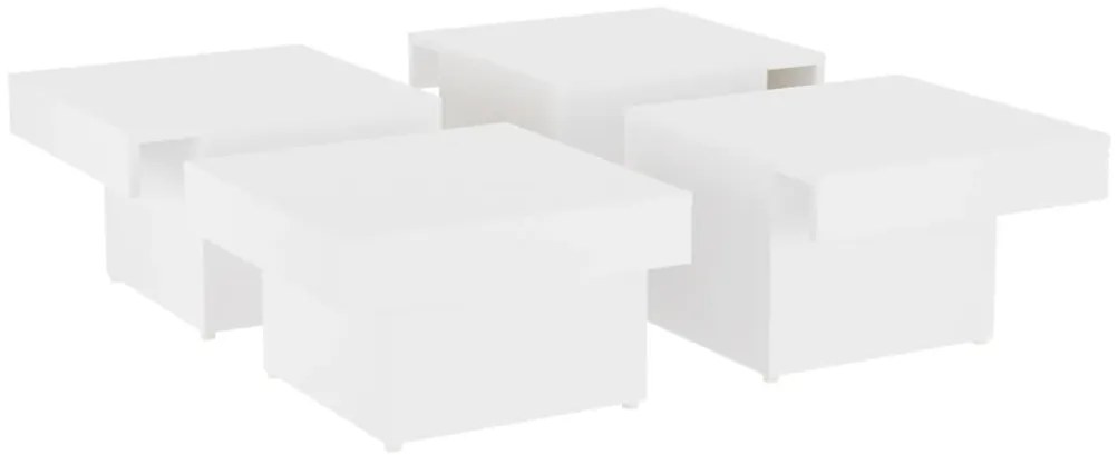 Mesa de centro 90x90x28 cm derivados de madeira branco