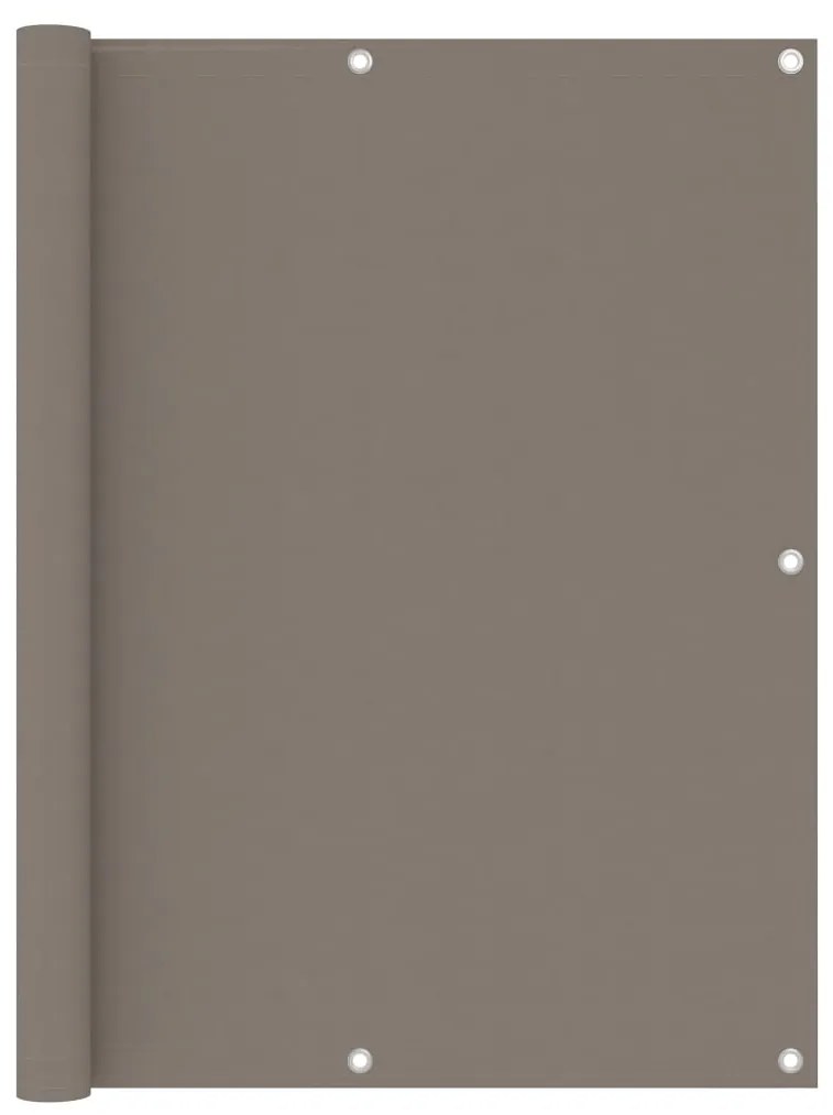 vidaXL Tela de varanda 120x300 cm tecido Oxford cinzento-acastanhado