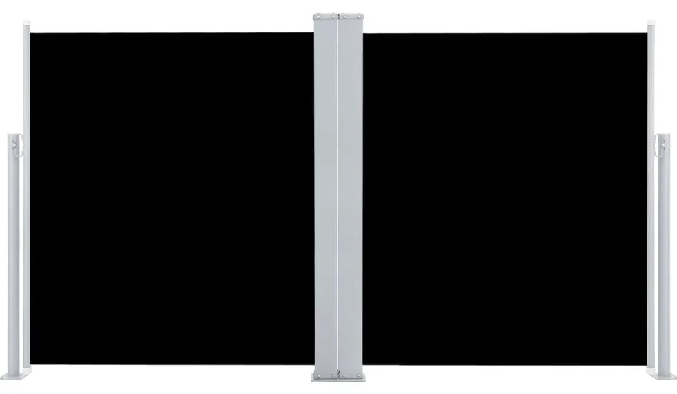 Toldo lateral retrátil 140x600 cm preto
