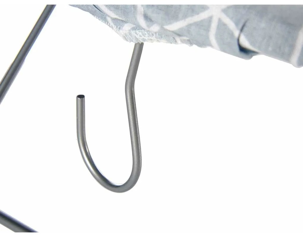 Tábua de Engomar Cinzento Zig-zag Metal (30,5 x 14 x 74 cm)