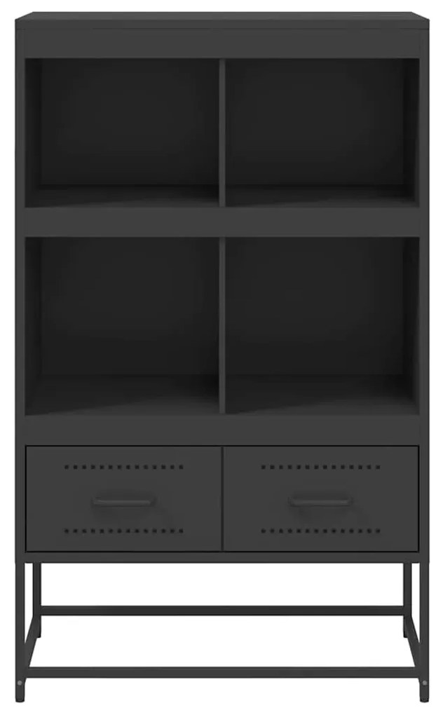 Móvel alto 68x39x111,5 cm aço preto