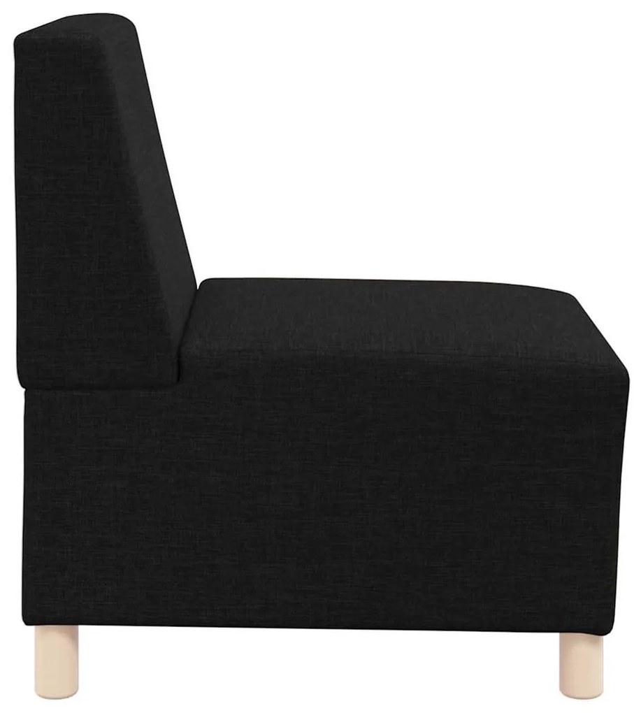 Cadeira de Sofá Cinza Claro 55 cm em Tecido 2 pcs Preto