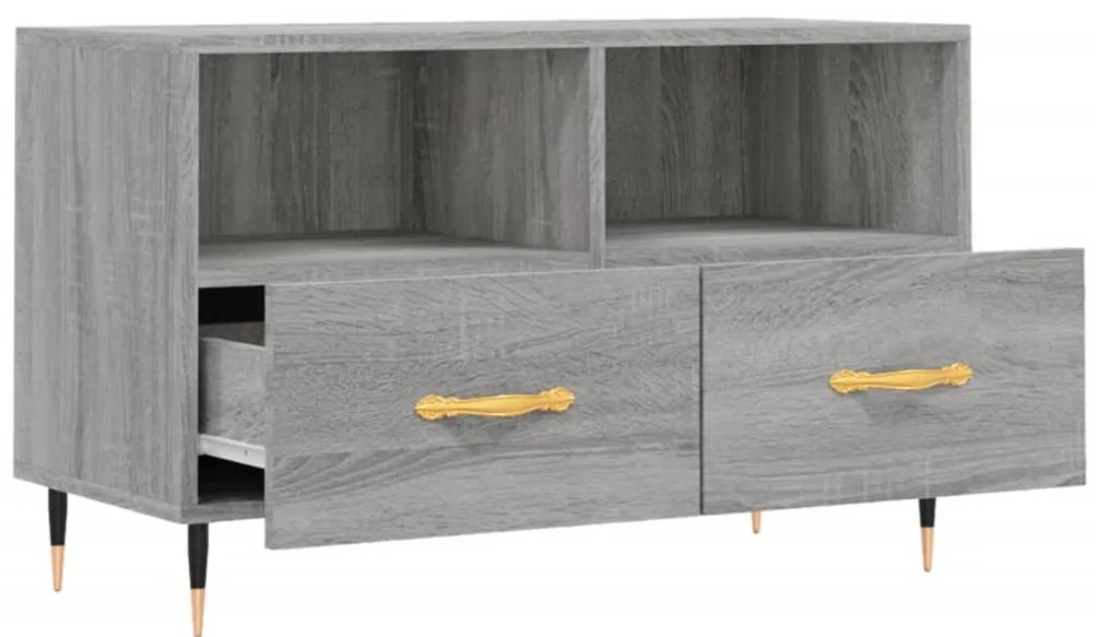 Móvel de TV 80x36x50 cm derivados de madeira cinzento sonoma