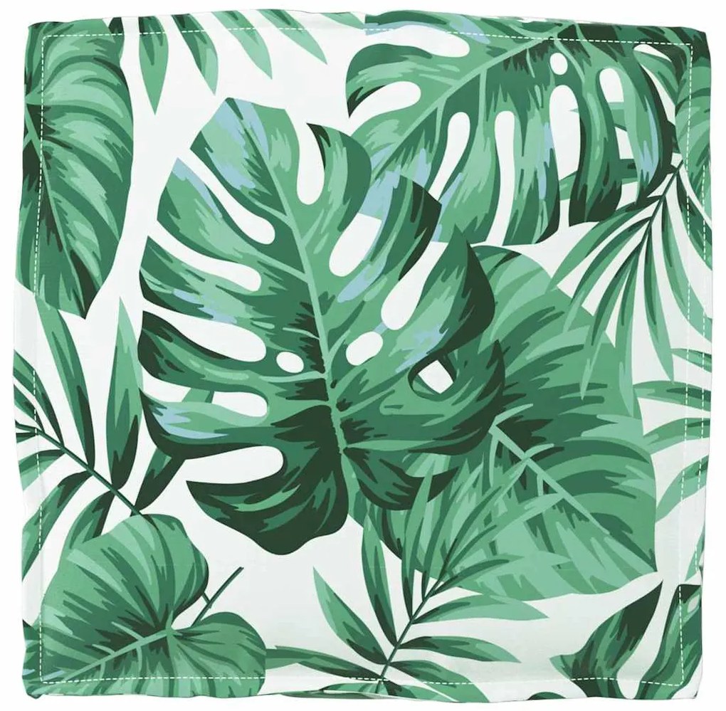 Cojines para Palets para Assento 6 pcs Padrão Folha 40x40x8 cm Tecido