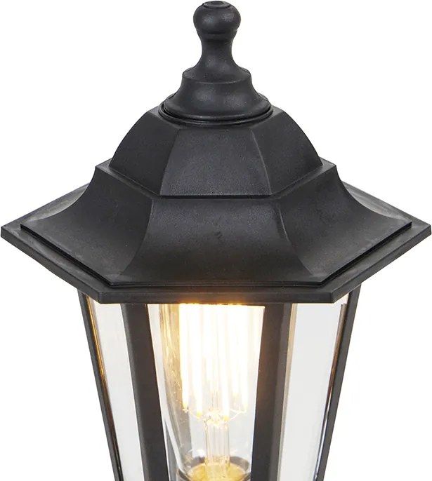 Candeeiro de pé clássico para exterior preto 42,2 cm IP44 - New Haven