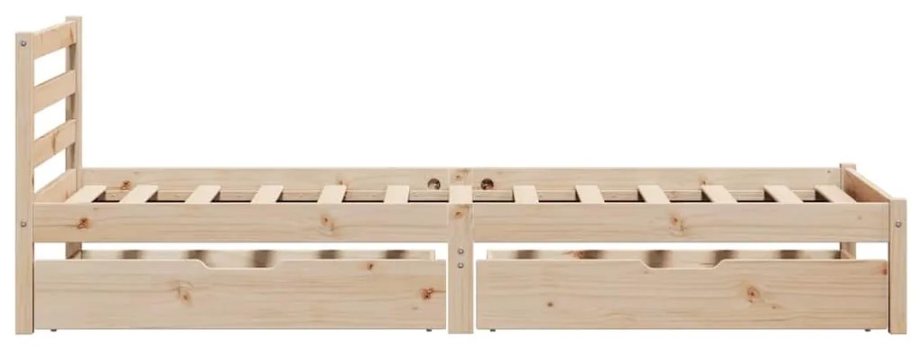Cama sem colchão 75x190 cm madeira de pinho maciça