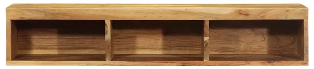 Armário de TV para parede 100x30x19 cm madeira acácia maciça