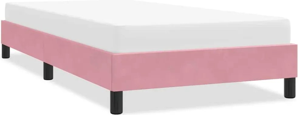 vidaXL Estrutura de cama sem colchão 80x210 cm veludo rosa