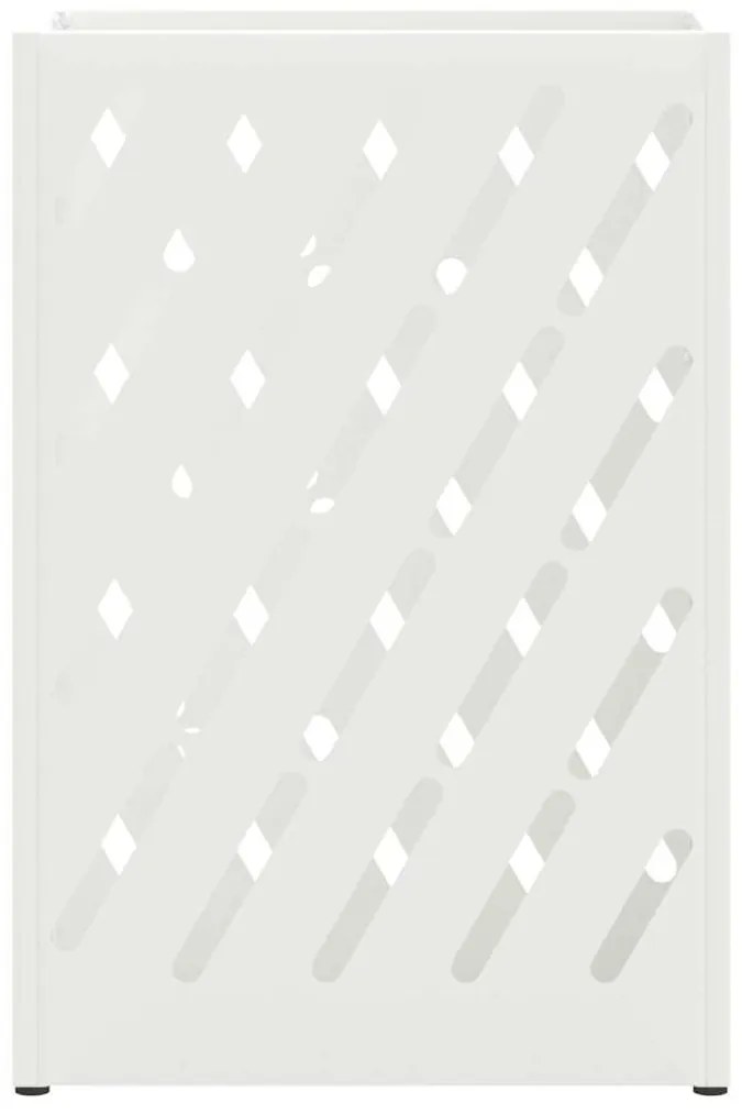 Suporte de guarda-chuva branco 28x12x41 cm em aço