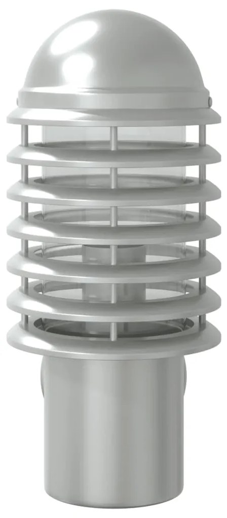 Candeeiro de parede para exterior aço inoxidável prateado