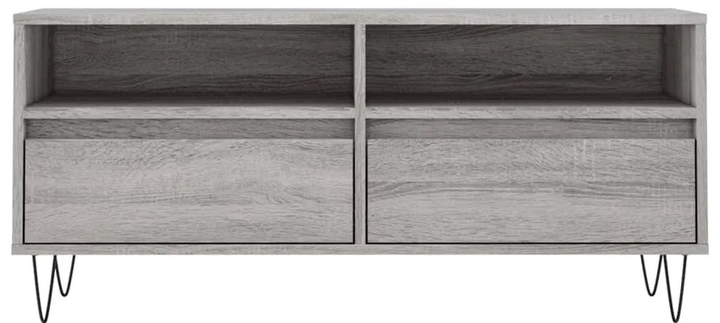 Móvel de TV 100x34,5x44,5 cm derivados madeira cinzento sonoma