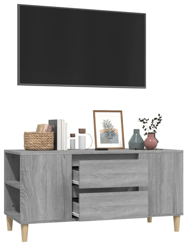 Móvel de TV 102x44,5x50 cm derivados madeira cinzento sonoma