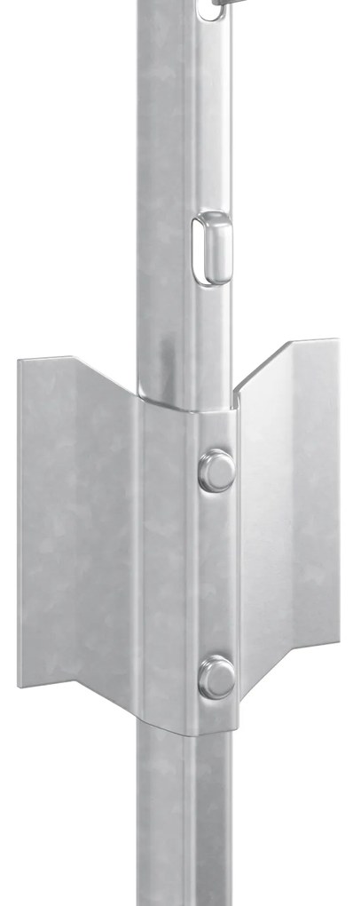Postes de Cerca 22 pcs U-Channel Prateado 120 cm Aço